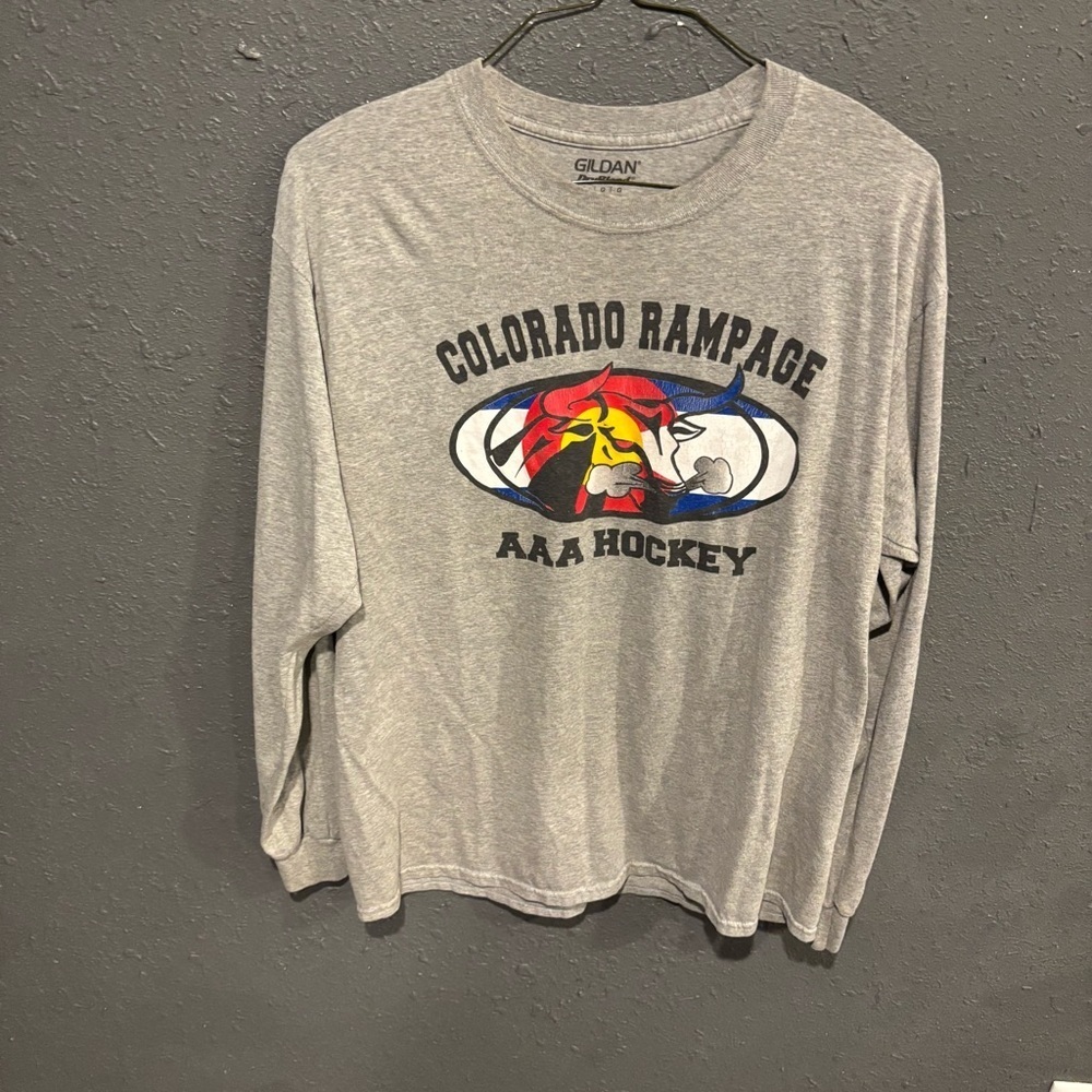 Gildan Gray Colorado Rampage Hockey Tee